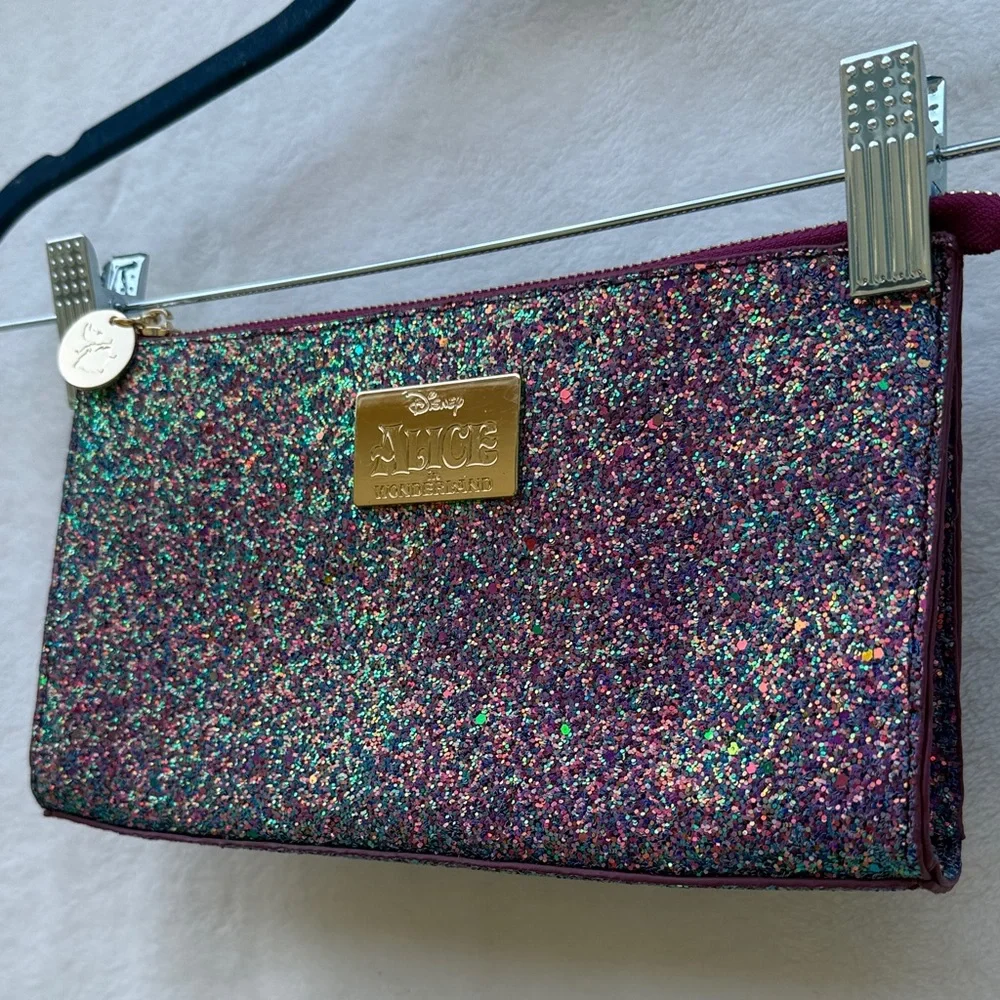 Sigma x Disney Alice in Wonderland Glitter Makeup Bag - Limited Edition NWOT